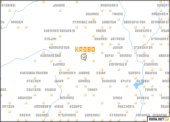 map of Krobo