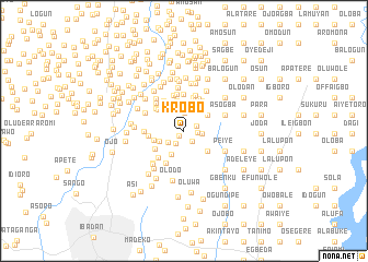 map of Krobo