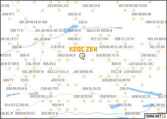 map of Kroczew