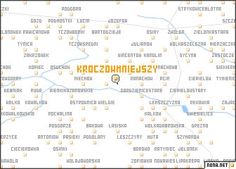 map of Kroczów Mniejszy