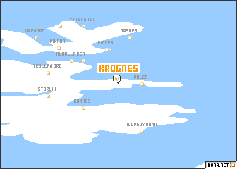 map of Krognes