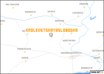 map of Krolevetskaya Slobodka