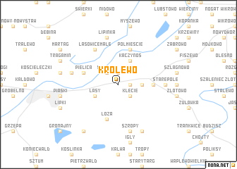 map of Królewo