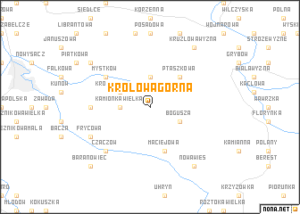 map of Królowa Górna