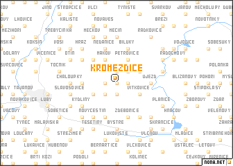 map of Kroměždice