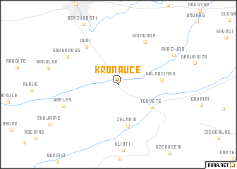 map of Kroņauce