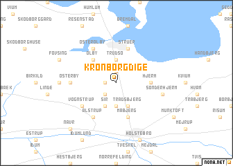 map of Kronborgdige