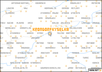 map of Krondorf Kyselka