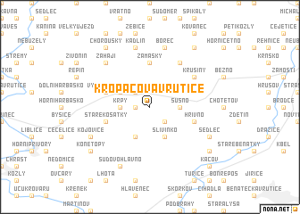 map of Kropáčova Vrutice