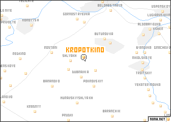 map of Kropotkino