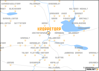 map of Kroppetorp