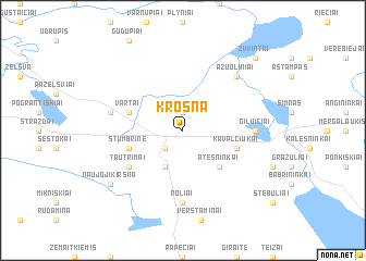 map of Krosna