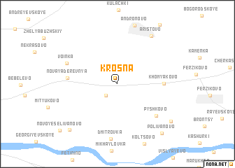 map of Krosna