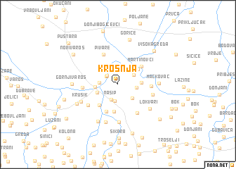 map of Krošnja