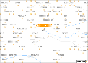 map of Kroučová