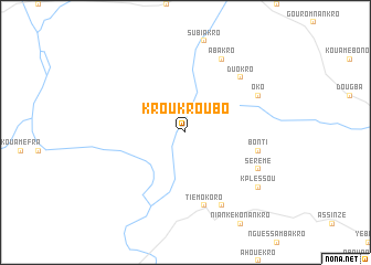 map of Kroukroubo