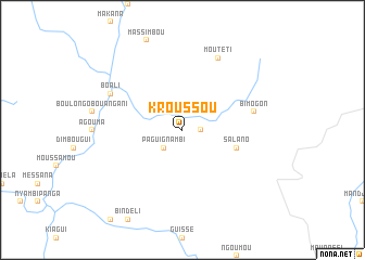 map of Kroussou