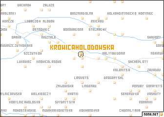 map of Krowica Hołodowska