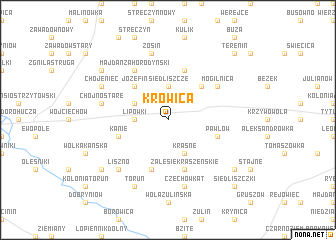 map of Krowica