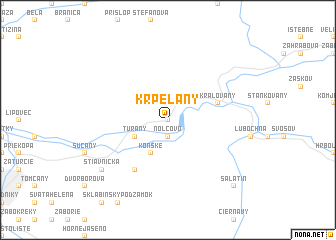 map of Krpeľany