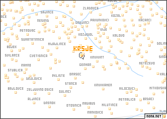 map of Kršje