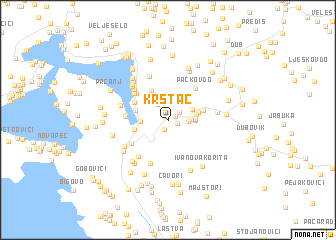 map of Krstac