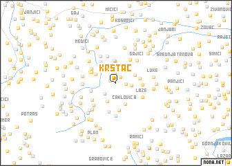 map of Krstac