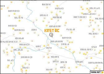 map of Krstac