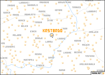 map of Krst Brdo