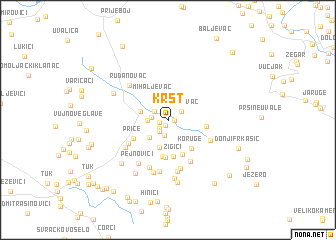 map of Krst