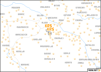 map of Krš