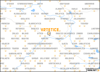 map of Křtětice