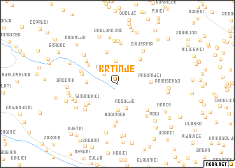 map of Krtinje