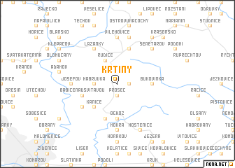 map of Křtiny