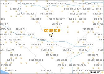 map of Krubice