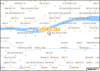 map of Krubiczew