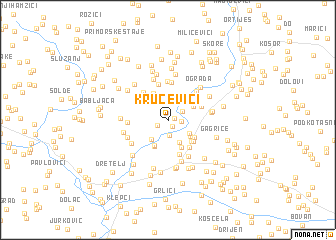 map of Kručevići