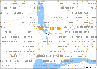 map of Kruczy Borek