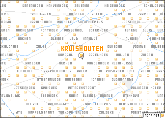 map of Kruishoutem