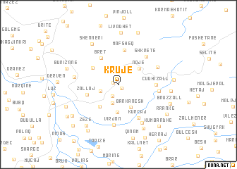 map of Krujë