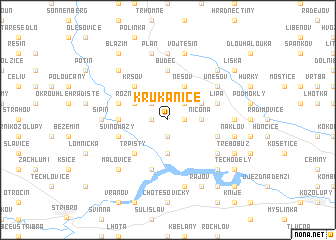 map of Krukanice