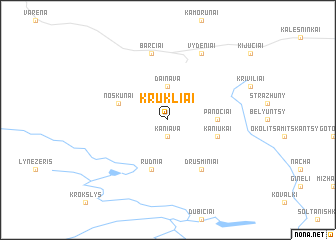 map of Krukliai