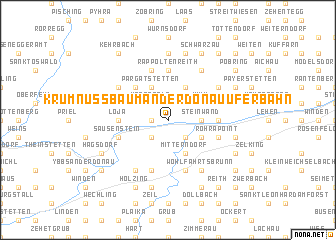 map of Krumnussbaum an der Donauuferbahn