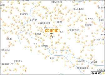 map of Krunići