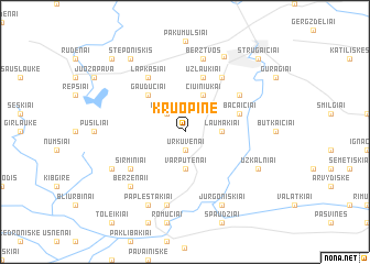 map of Kruopinė