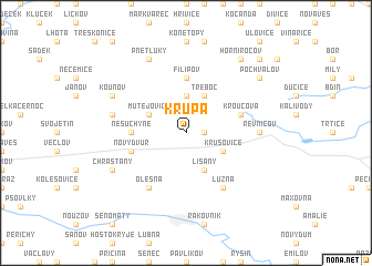 map of Krupá