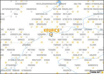 map of Krupice