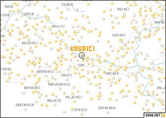 map of Krupići