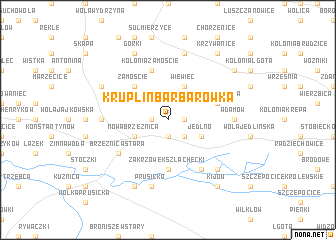 map of Kruplin Barbarówka