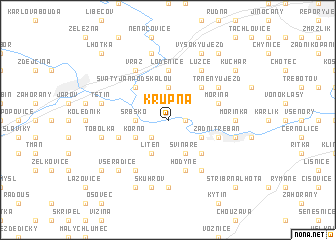 map of Krupná